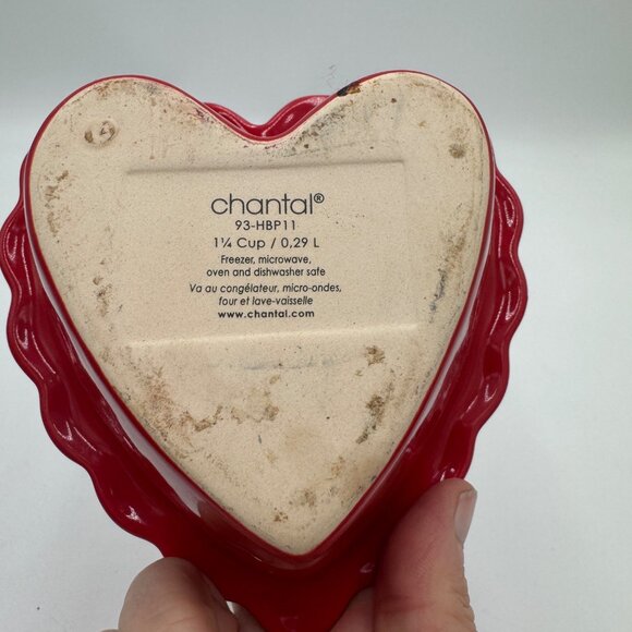 Chantal Heart Shaped Scalloped Baking Molds 1 1/4 Cup Three pieces - Picture 6 of 10